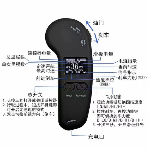 2.4g四轮滑板车凌一无线