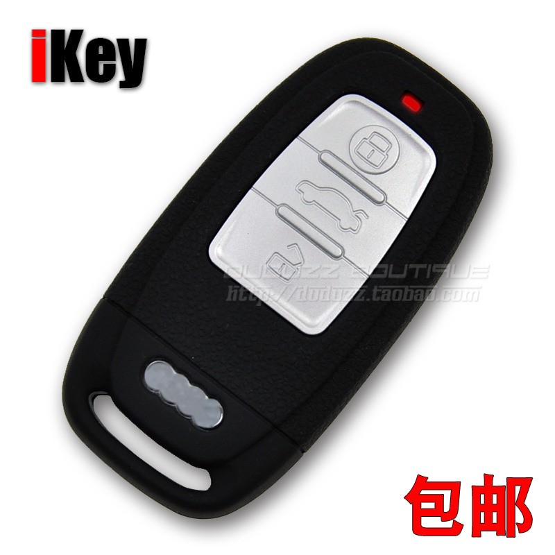 适用于奥迪 新款A6LA4LA8LQ5A7S6车遥控硅胶钥匙包套壳扣真皮纹路