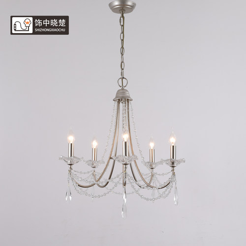 饰中晓楚美式复古餐厅水晶吊灯