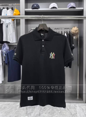 NewEra纽亦华情侣短袖男女NY彩色刺绣POLO衫运动T恤13789095