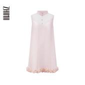 丝棉缎拼接立体盘花A字旗袍连衣裙 26春夏似锦花漾 ZHIMII识弥