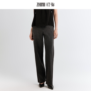25春夏新品 漸變水洗水鉆銀河星空直筒牛仔褲 女夏棉 ZHIMII識彌