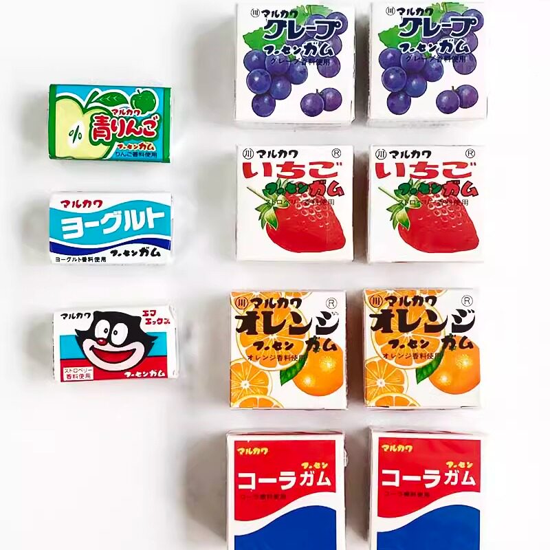 【现货】日本进口丸川儿童什锦泡泡糖杂锦糖草莓可乐味口香糖礼袋