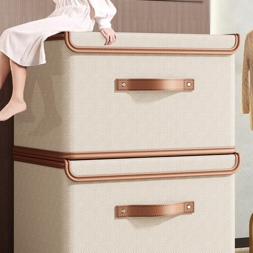 羽绒服整理衣柜收纳箱布艺大容量