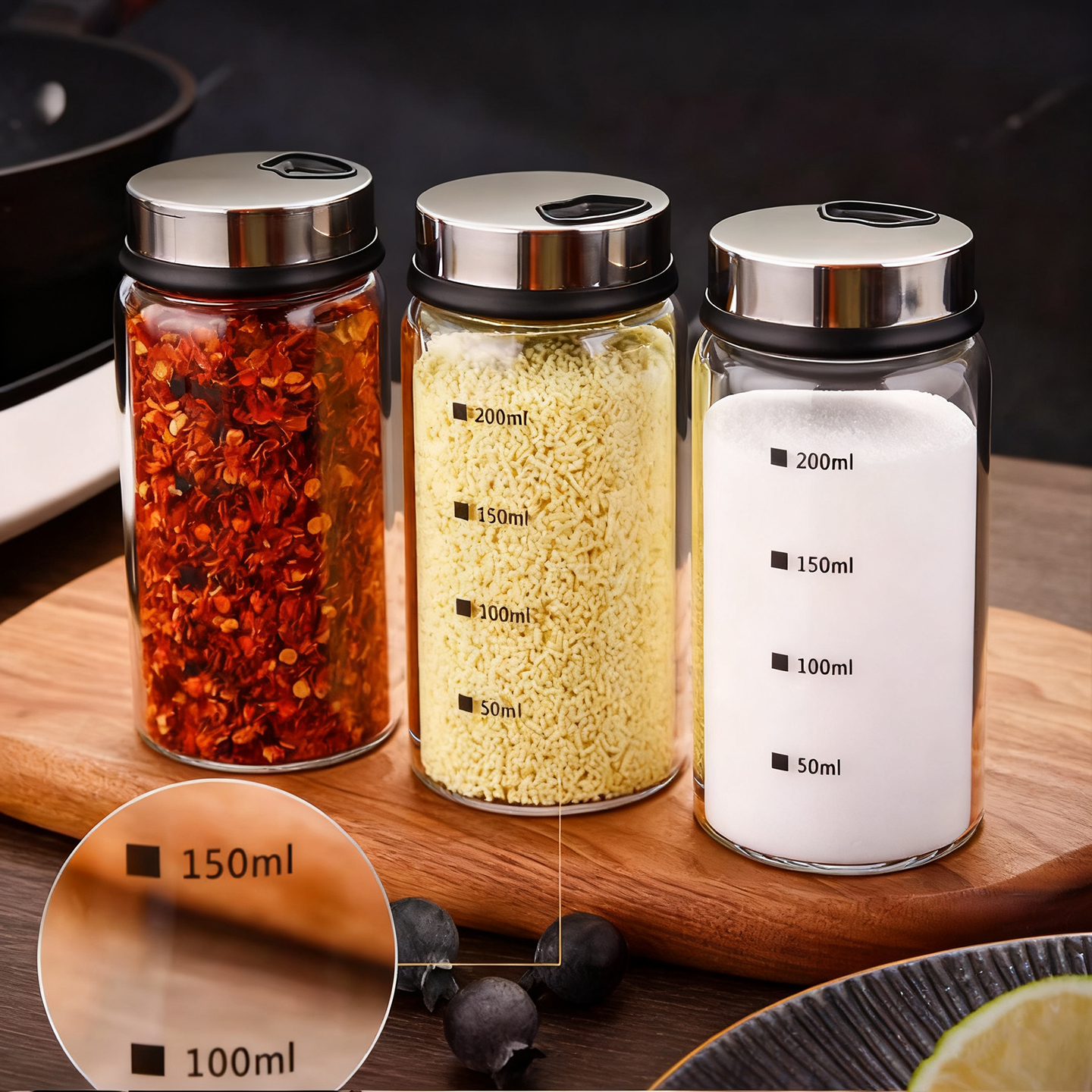 盐罐调料罐玻璃调味分装瓶