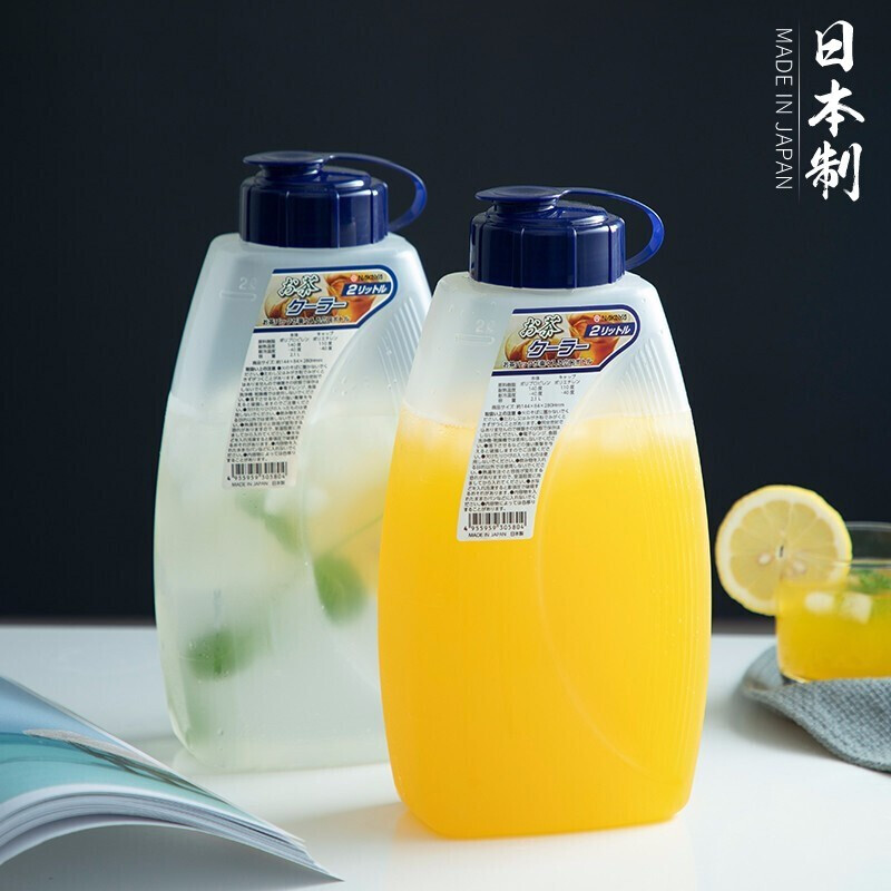 日本进口冷水壶家用耐热凉水壶大容量冷水茶壶塑料果汁壶饮料桶