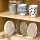 日本透明碗碟收纳架厨房菜盘子收纳盒橱柜内置餐具碗盘架小型沥碗