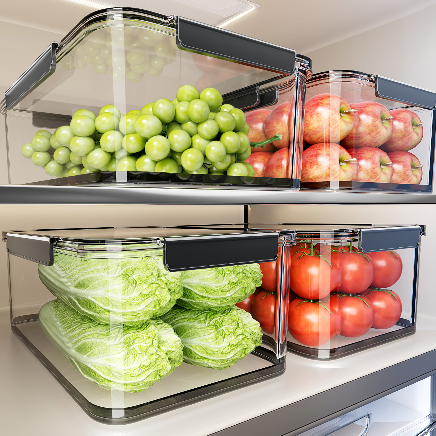 大容量冰箱水果蔬菜收纳整理盒