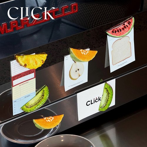 click创意立体3D水果冰箱贴