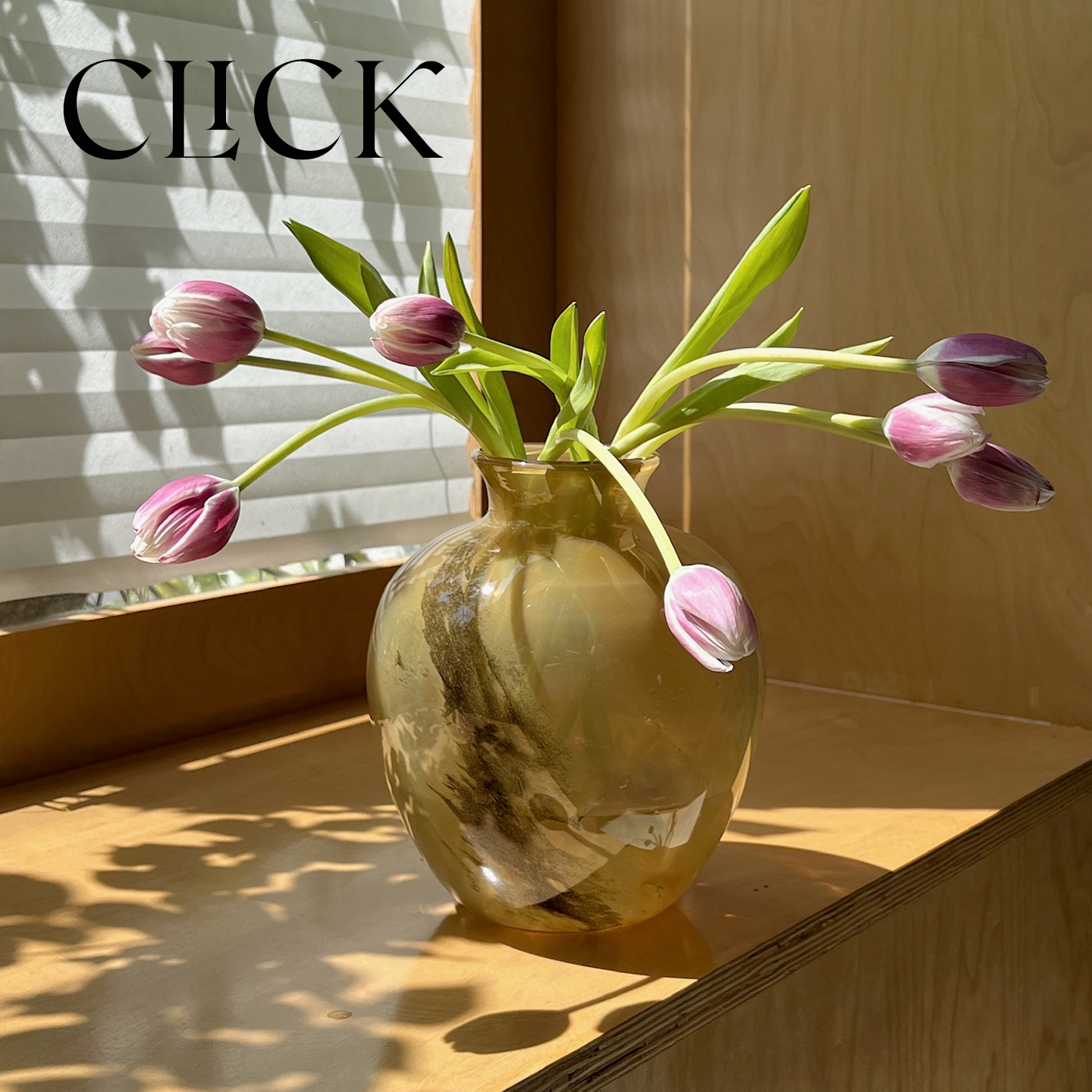 click琉璃玻璃烟灰复古花瓶