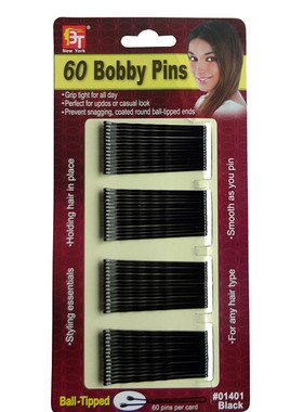 盘发夹子 黑色夹子黑卡子 发夹子 一板60个Jumbo Bobby