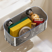 厨房吸盘水槽置物架壁挂洗碗抹布沥水架免打孔海绵钢丝球收纳