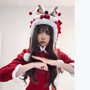 2024年龙头帽子刺绣国风护耳帽舞龙舞狮过年拜年新春秋冬国潮女