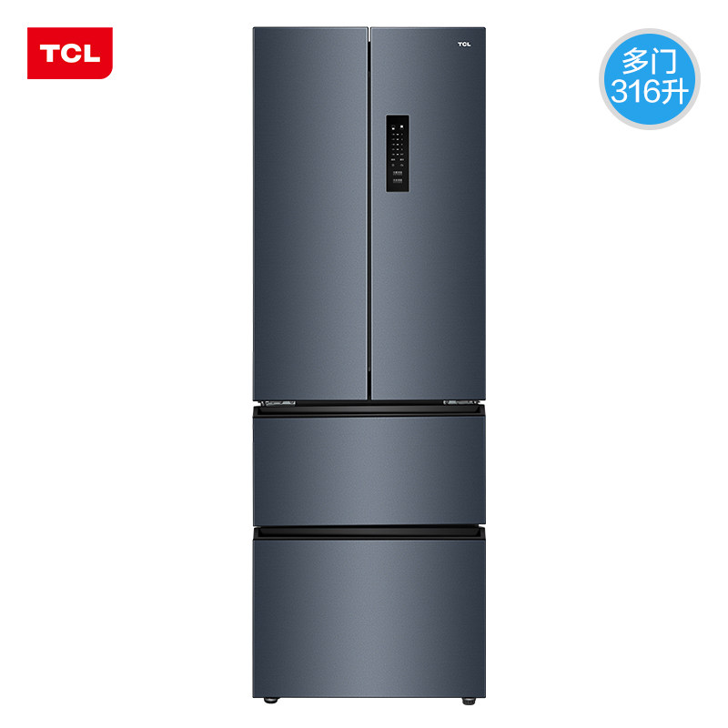tcl316升法式四开门多门冰箱嵌入式 变频一级电冰箱小型家用节能