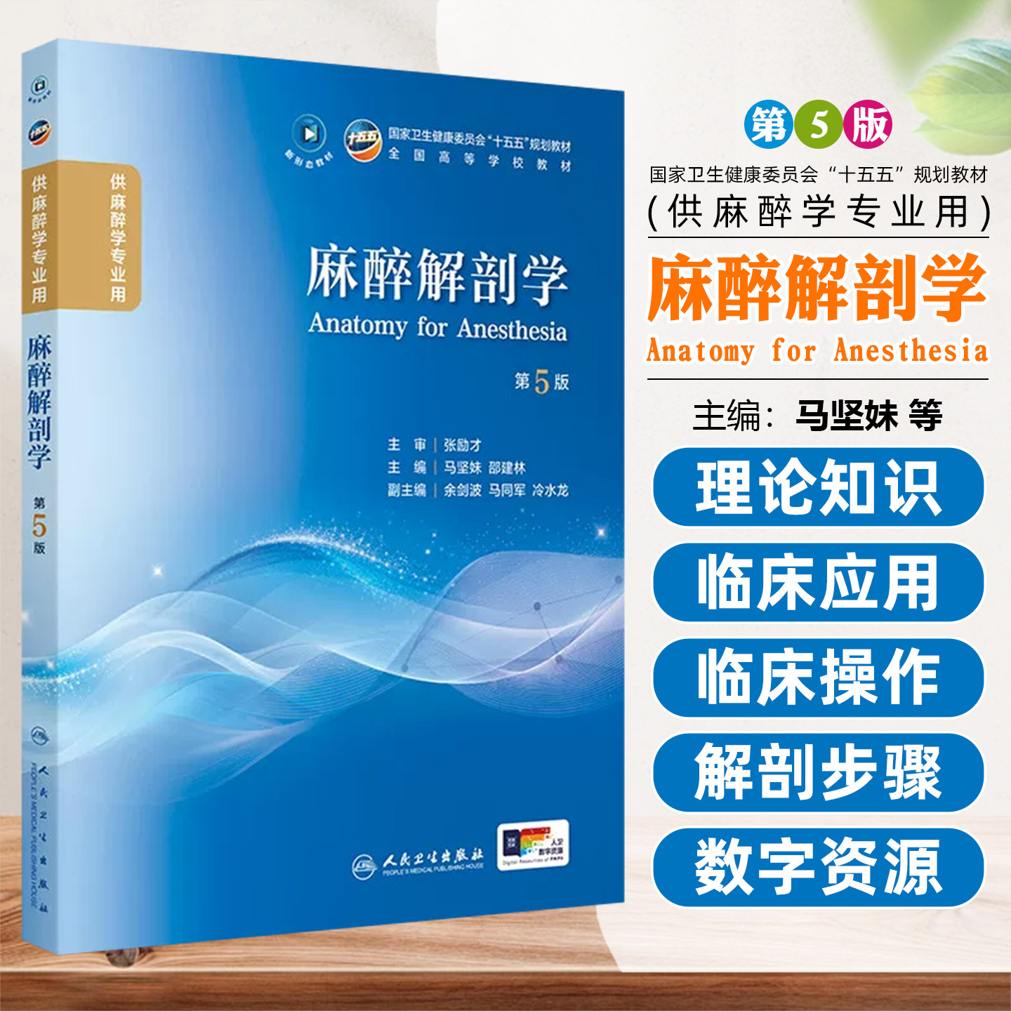 麻醉解剖学第5版本科麻醉配增值马坚妹邵建林人民卫生出版社9787117402064
