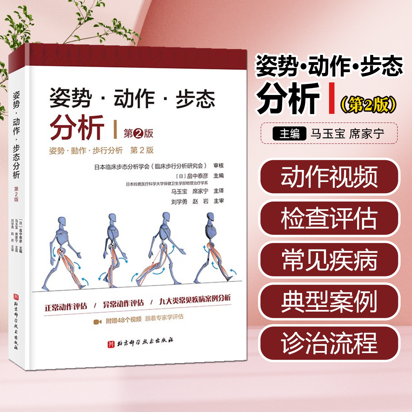 姿势动作步态分析第2版彩图视频 正常动作正常姿势异常动作异常姿势 跟专家学评估分析治疗骨骼矫正指导教程 北京科学技术出版社