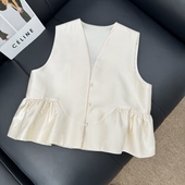 气质重工立体刺绣马甲背心上衣女 法式 深圳南油2026春季 新款