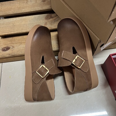 2025秋新款 牛皮里外全皮 女真皮超舒服圆头休闲鞋包邮女真皮单鞋