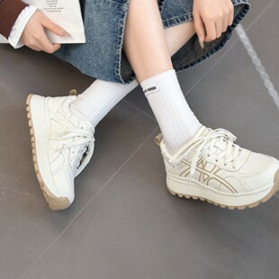 厚底增高轻便爆款老爹鞋女2026春季新款鞋子不累脚小白鞋运动女鞋