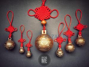BAZARME 民间手工艺王者金铜色巨无霸铜铃中国结