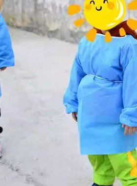 儿童无纺布参观服实验服