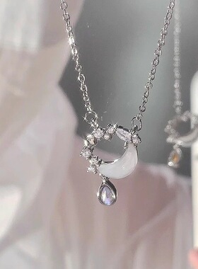 白月光项链女ins轻奢小众级感锁骨链时尚送女友礼物跨境品牌