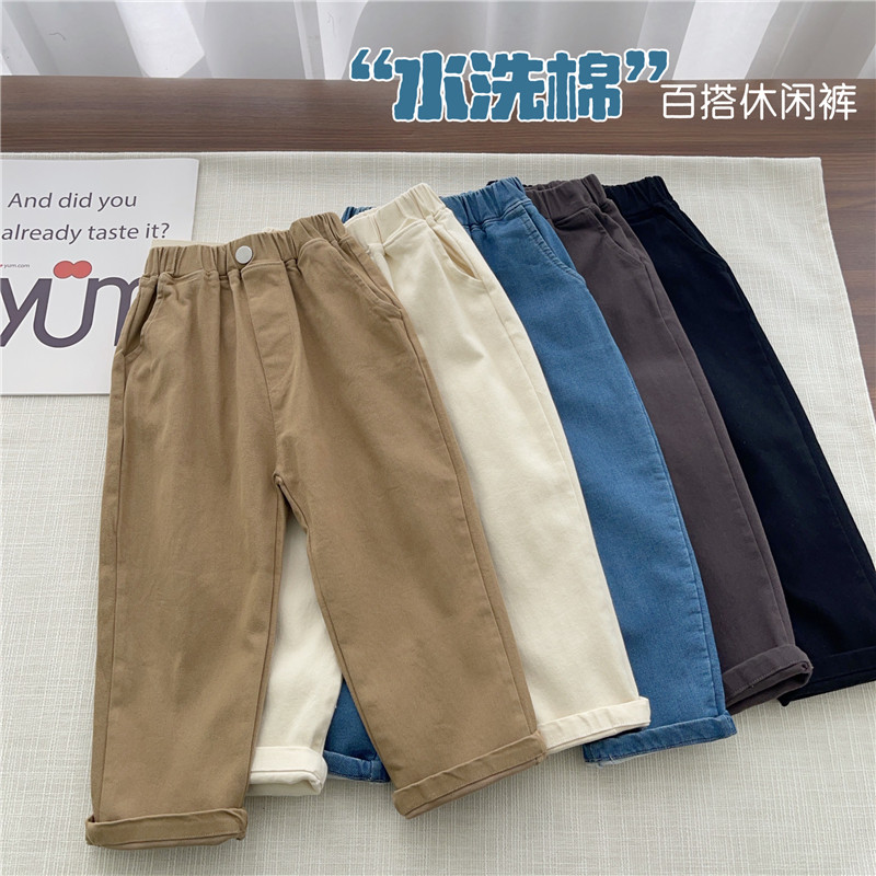 【镇店之宝】儿童休闲裤男童西装裤女童棉质长裤宝宝工装裤春秋款