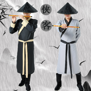 古装夜行衣刺客服忍者黑衣人蒙面人杀手服古代侠客刀客强盗演出服