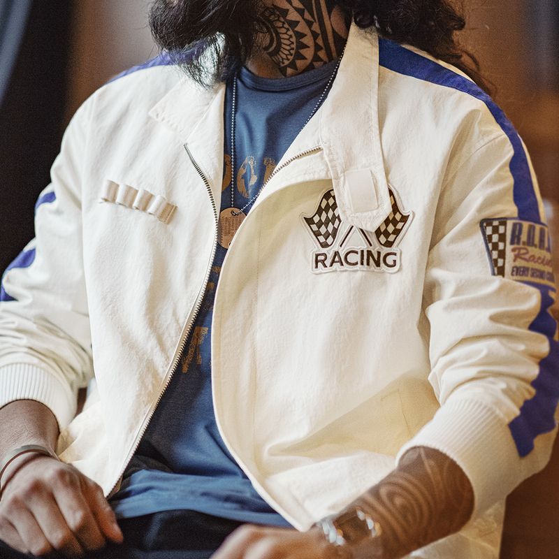 马登工装赛车夹克F1车手服外套男