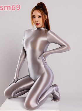 紧身衣女锦纶高领全身衣全包长袖长裤油光丝滑瑜伽男女连体衣