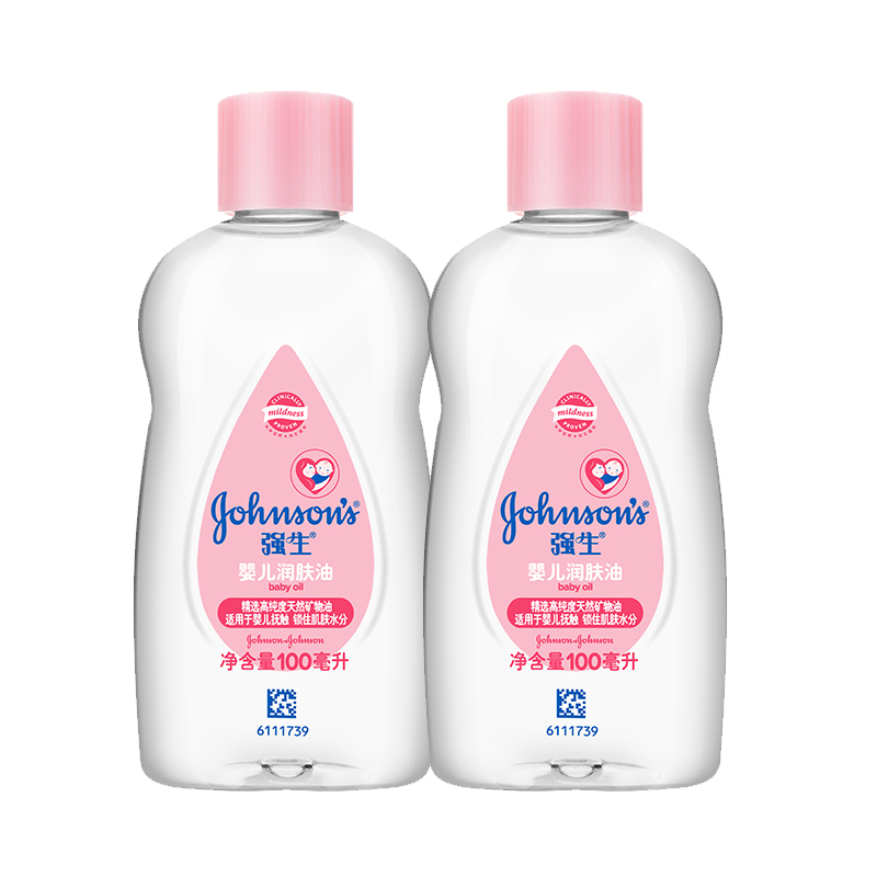 婴儿润肤油强生新生-6个月100ml