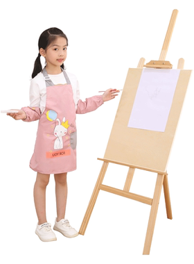 画画防水幼儿园美术风男孩围裙