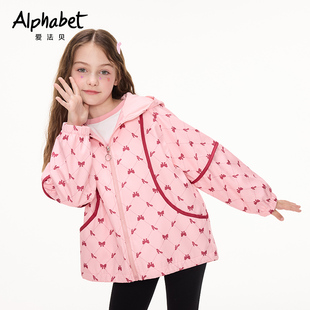2025春秋新款 时髦 女童休闲外套短中大儿童装 小学生洋气风衣韩版