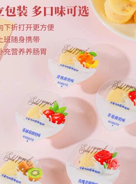北国情果粒乳酪杯儿童奶酪丁嚼着吃的固体酸奶独立包装蔓越莓黄桃