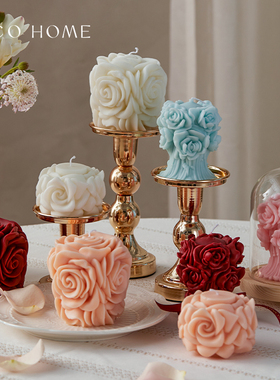 【玫瑰花开】创意手作玫瑰花束香薰蜡烛浪漫情调香氛高级装饰摆件
