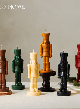 胡桃夹子香薰蜡烛国王士兵人像圣诞节日创意伴手礼家居装饰品摆件