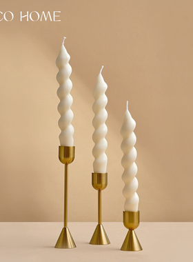AOCOHOME美式简约金属烛台几何长杆蜡烛软装烛光晚餐装饰摆件底座