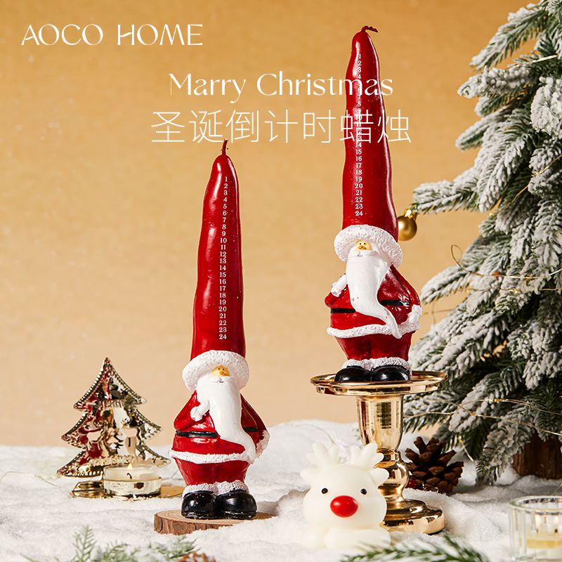 【圣诞倒计时】圣诞蜡烛装饰摆件
