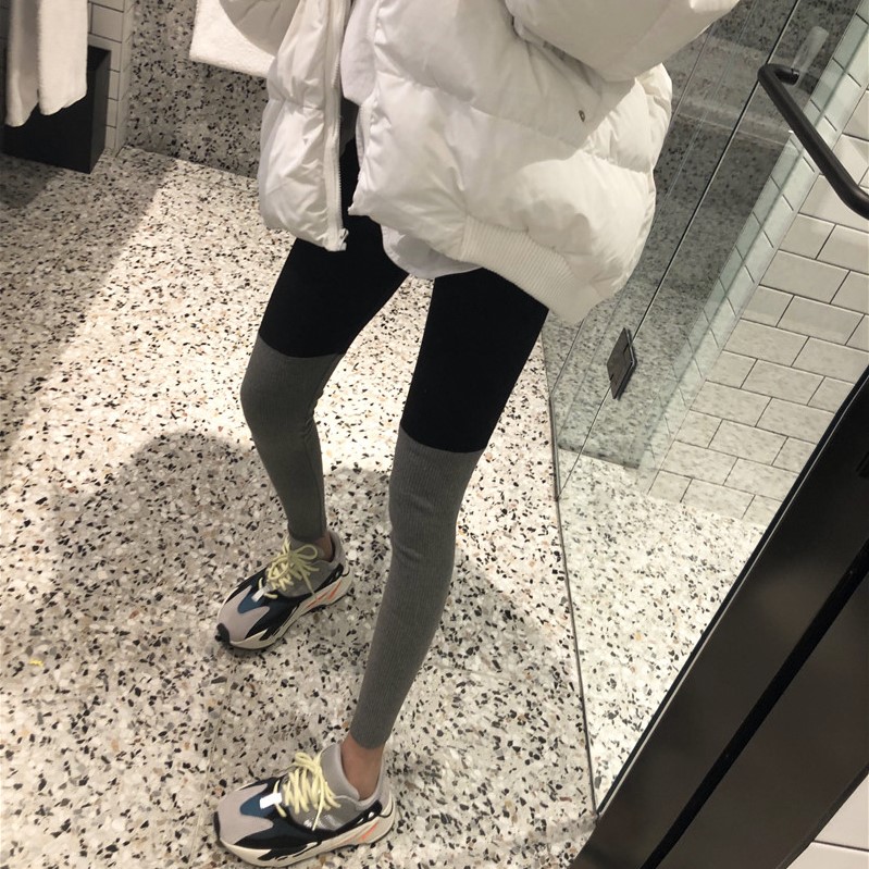 ÇﶬÐÂ¿îÆ´É«µ¯Á¦¿ã×ÓС½Å¿ãÍâ´©¸ßÑü´òµ×¿ã½ôÉíÔ˶¯¿ã¾Å·Ö¿ãÅ®×°