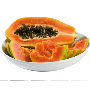 海南三亚红心木瓜青皮木瓜海南木瓜8斤顺丰宝宝甜树上熟