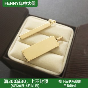 支持刻字牌吊坠 FENNY18K金创意挂坠情侣素金未镶嵌亮面精致个性