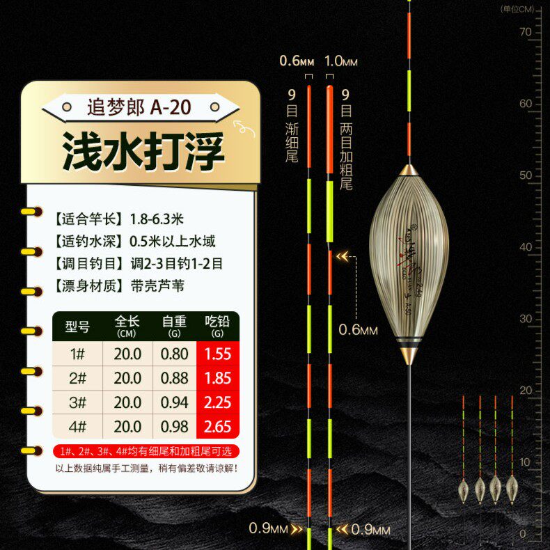 追梦郎带壳芦苇鸽子蛋浅水鱼漂