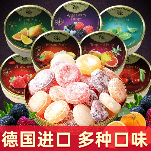 Импортная смешанная мятная жестяная коробка, Германия, фруктовый вкус