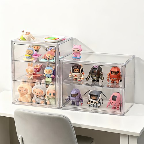 透明手办收纳盒防尘展示柜