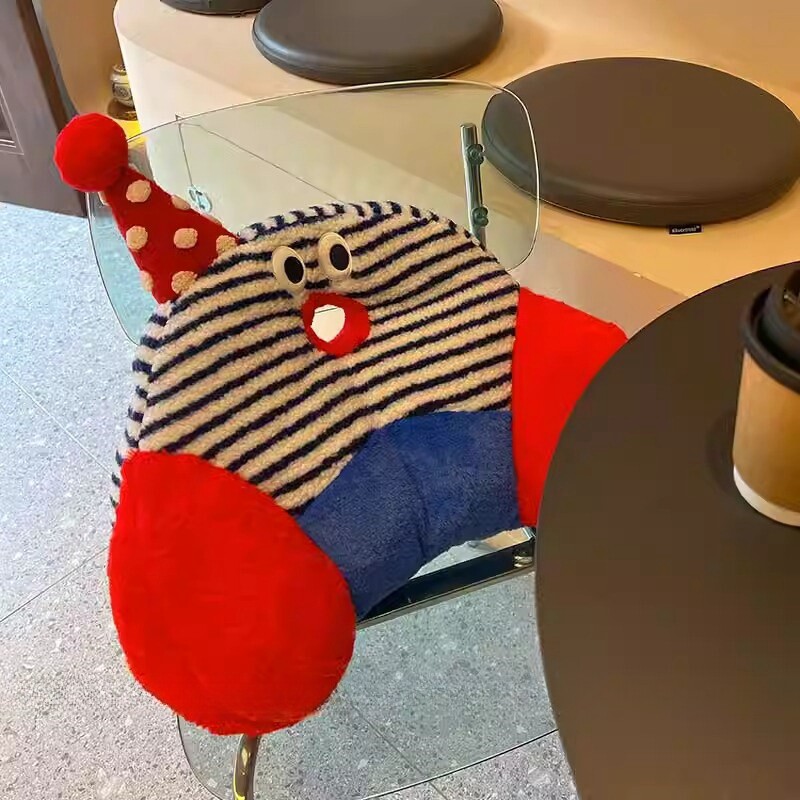 创意小怪兽腰靠垫卧室宿舍多巴胺可爱护客厅沙发办公室抱枕椅子背