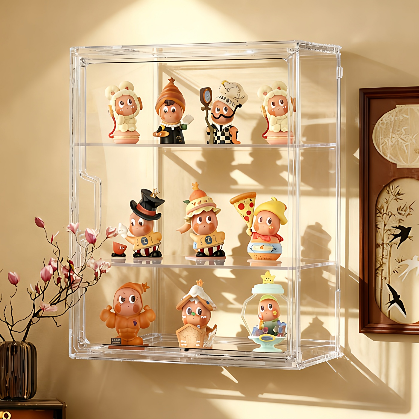 亚克力透明收纳盒防尘展示架星星人娃娃chiikawa收藏柜盲盒乌萨奇