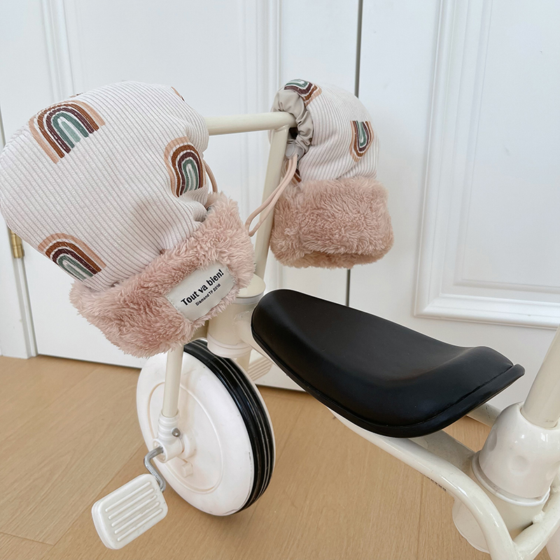 韩版男女宝宝儿童滑板车平衡车自行车冬季防冻手车把套棉手套骑车