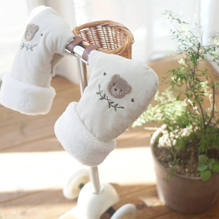 防风加绒保暖儿童滑板车车把套宝宝自行车推车手套 冬季 韩版 新款