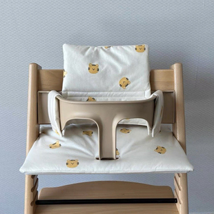 宝宝餐椅垫小熊印花婴儿凳保暖防滑坐垫儿童吃饭椅防脏套防水 韩式
