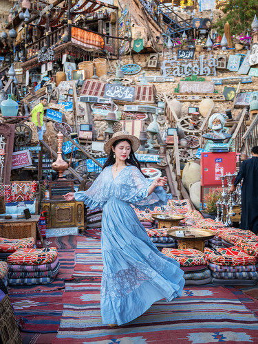 波西米亚蛋糕裙天色纯色蕾丝拼接